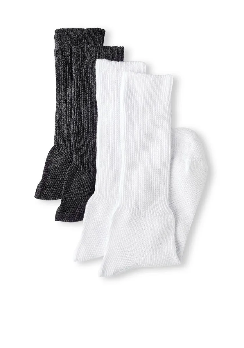 2 Pack - Extra Wide Edema Diabetic Socks for Men and Women
