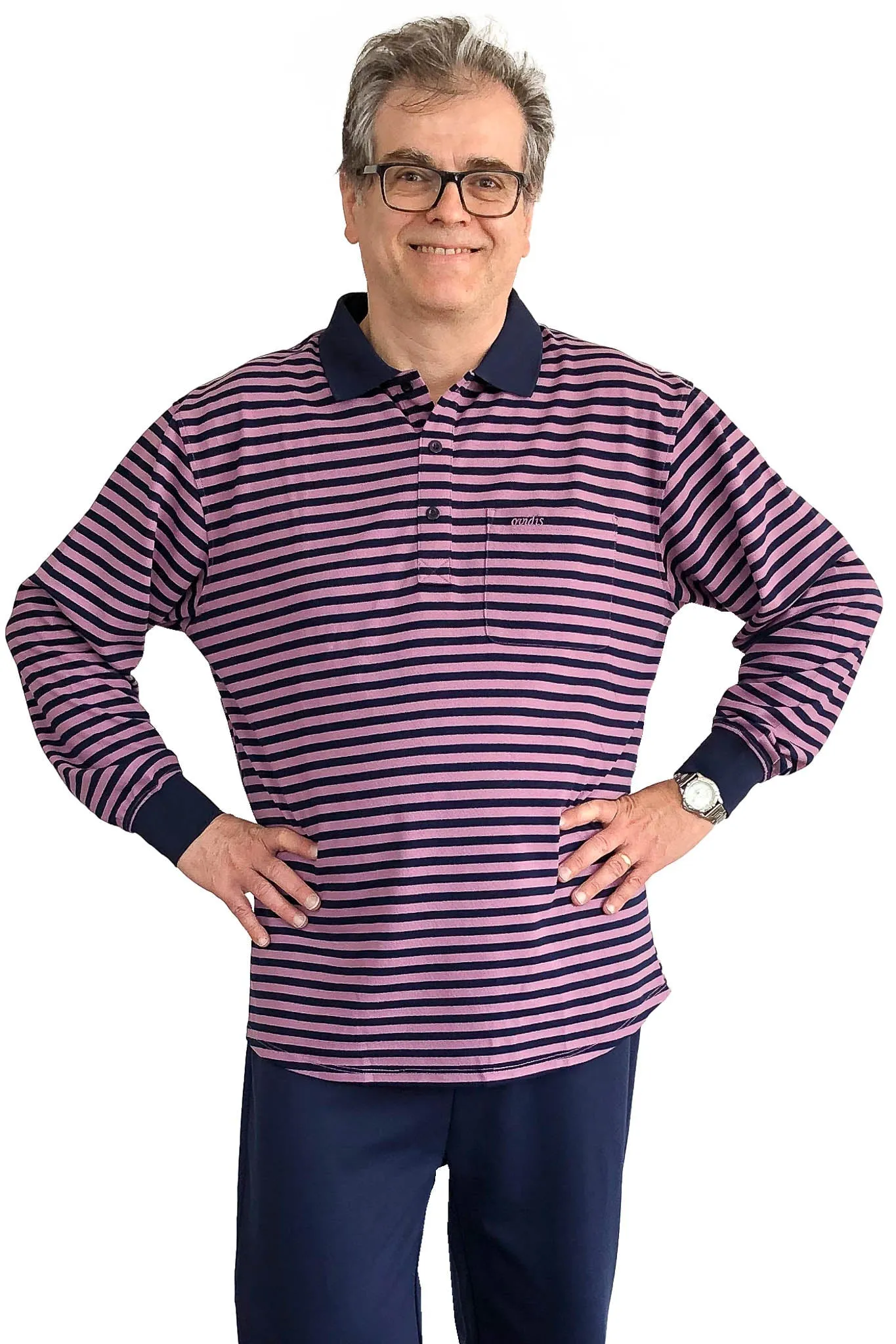 Adaptive Polo Shirt With Long Sleeves for Men