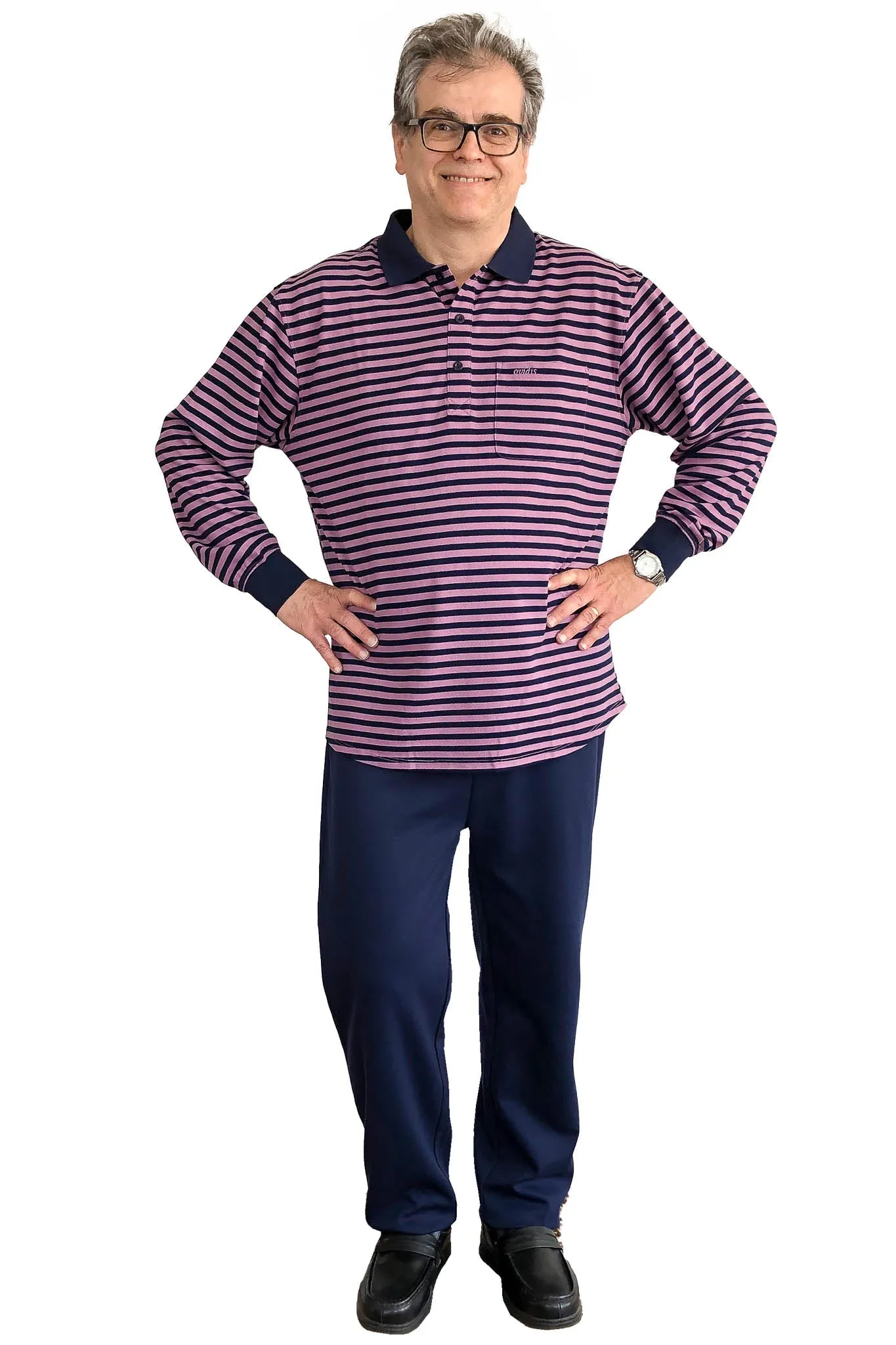 Adaptive Polo Shirt With Long Sleeves for Men