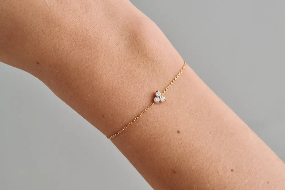 Adjustable Trio Diamond Bracelet