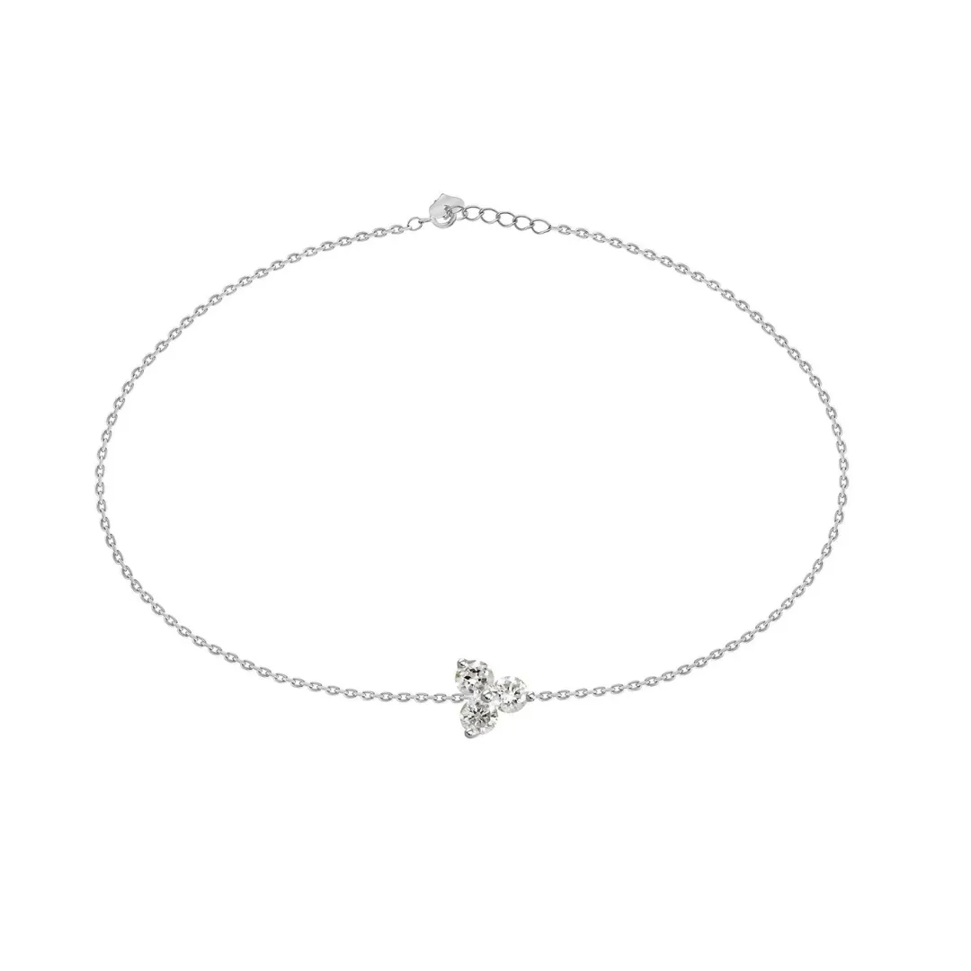 Adjustable Trio Diamond Bracelet