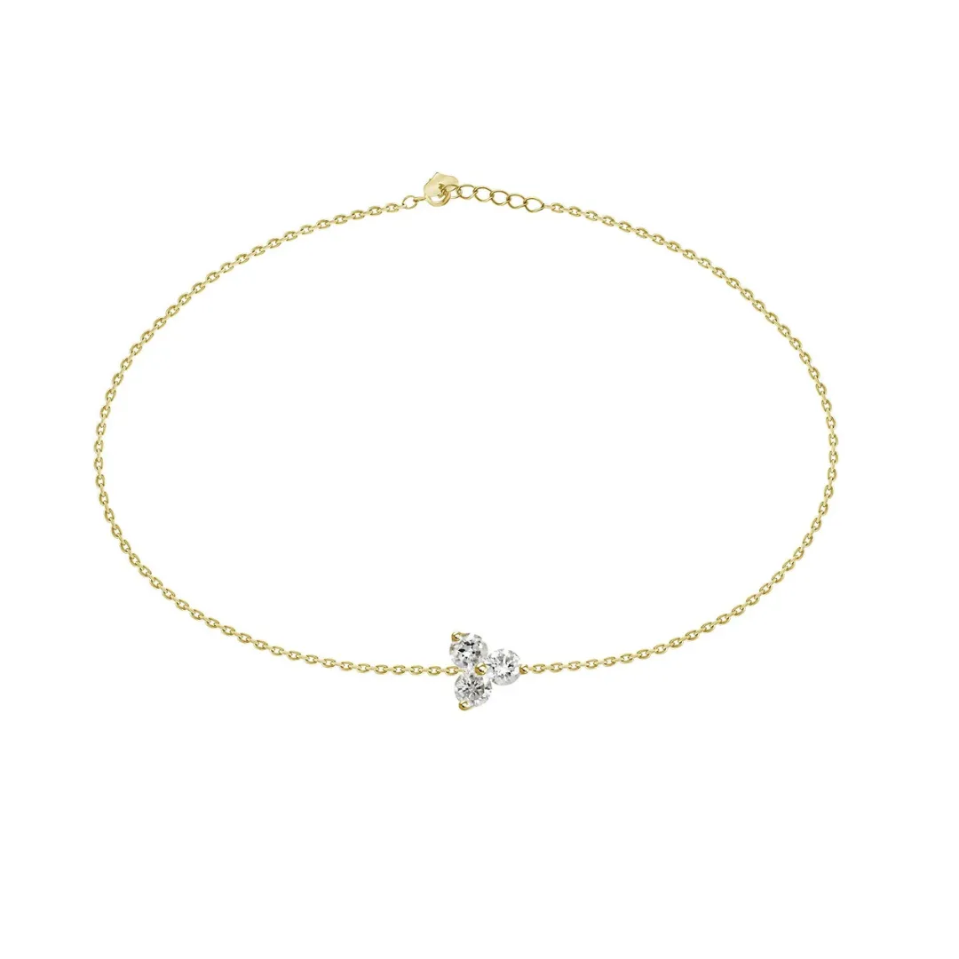 Adjustable Trio Diamond Bracelet