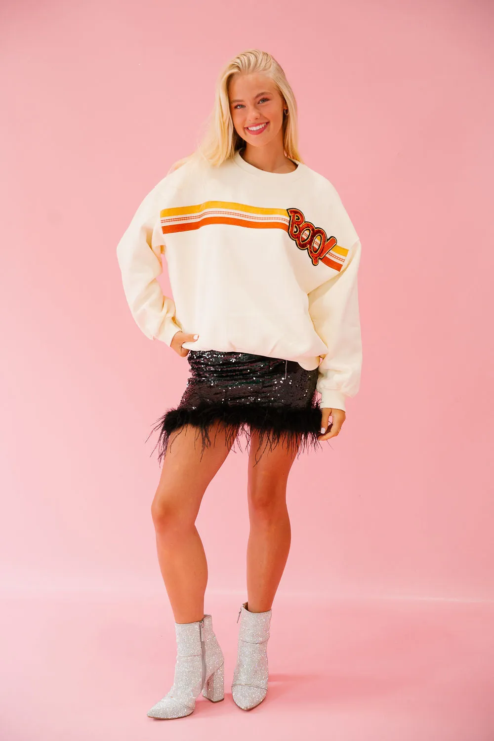 BOO! CREAM PULLOVER