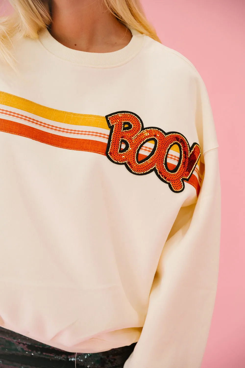 BOO! CREAM PULLOVER