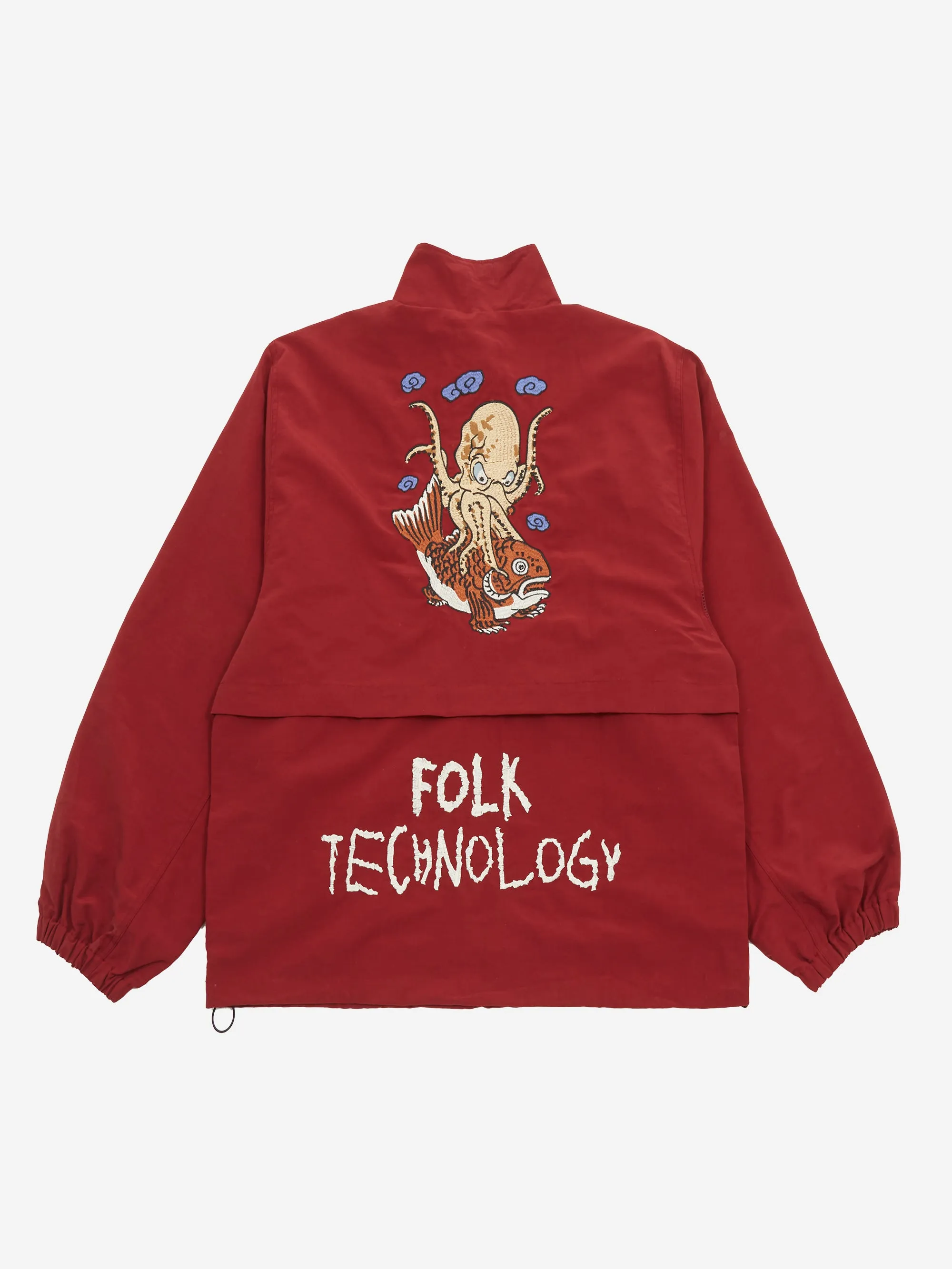 Brain Dead Equipment Running Pullover - Red