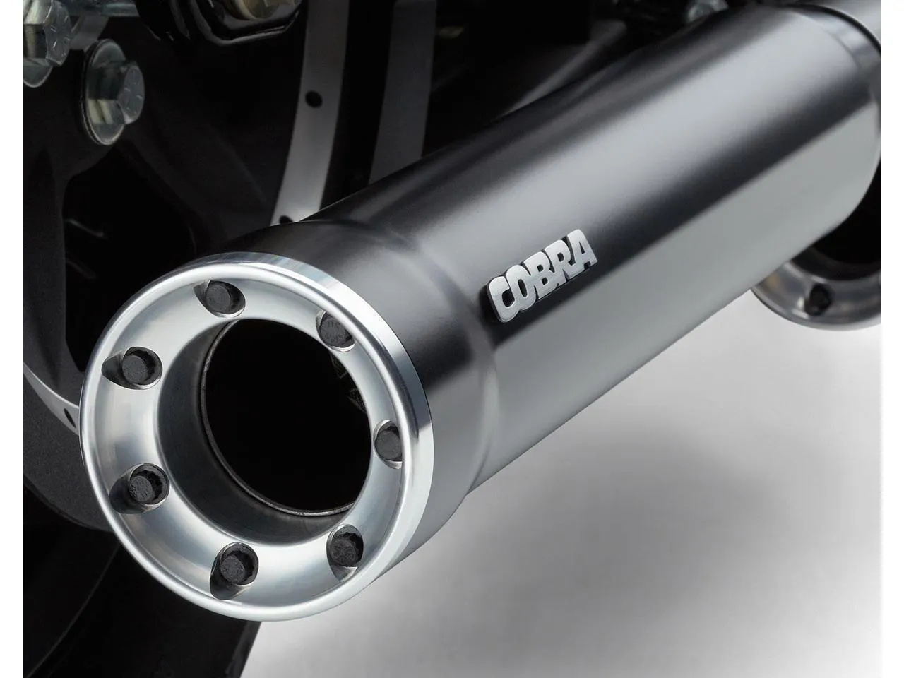 Cobra 6053B 3" Slip-On RPT Exhaust Mufflers Harley Rocker FXCW/C - Black