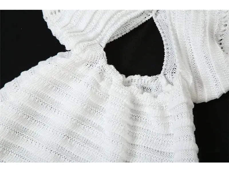 Crochet Knit Maxi Dress^