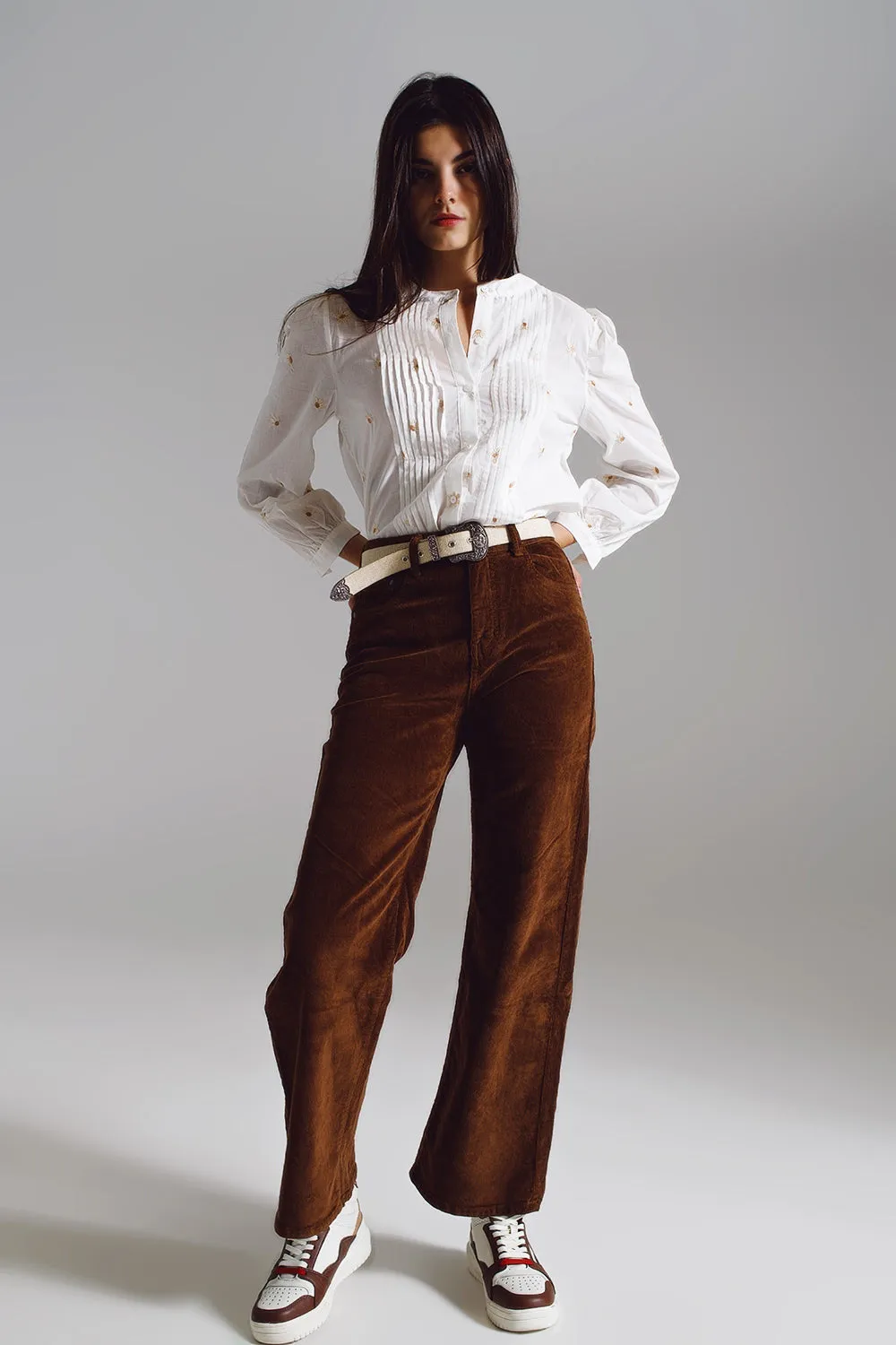 Cropped Cord Pants