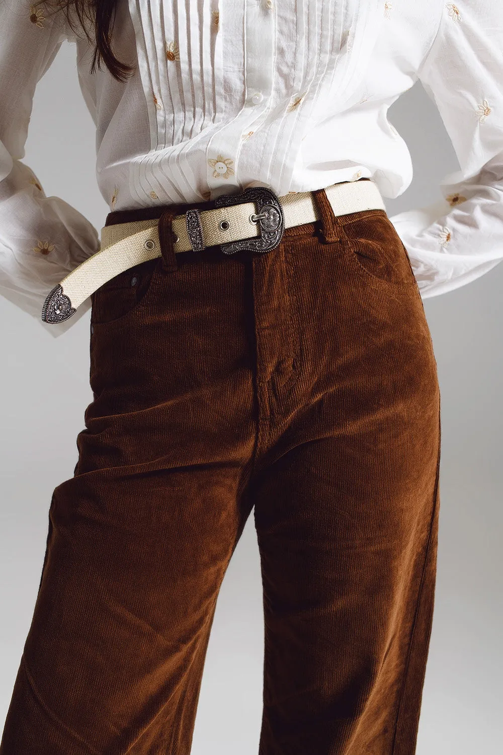 Cropped Cord Pants