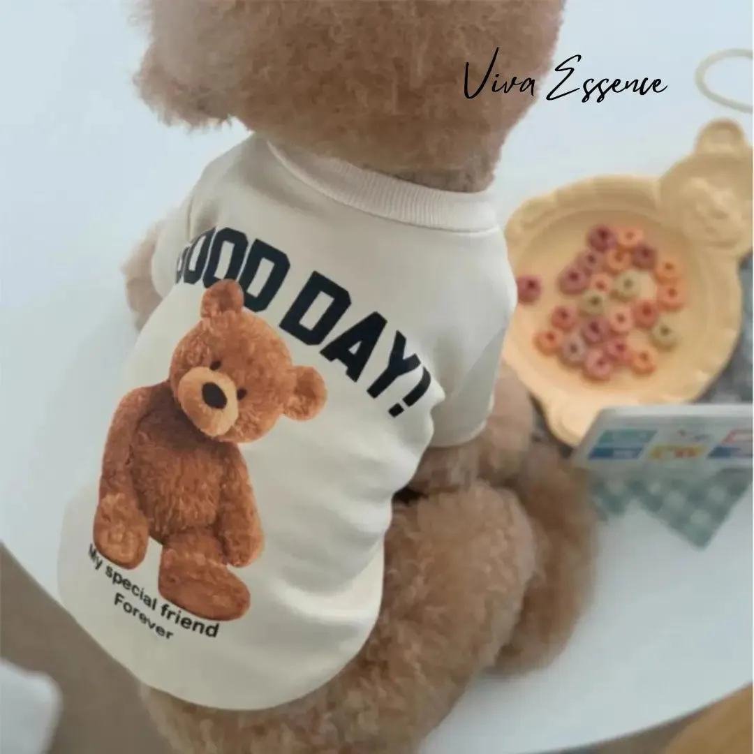Cute Bear Pattern Dog Winter Warm Pullover