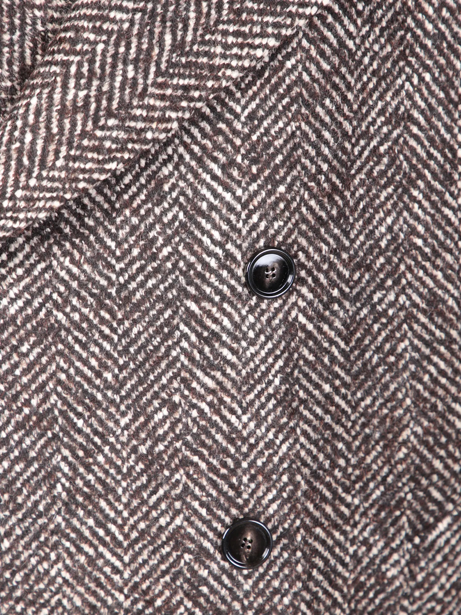 Double-breasted brown/white coat