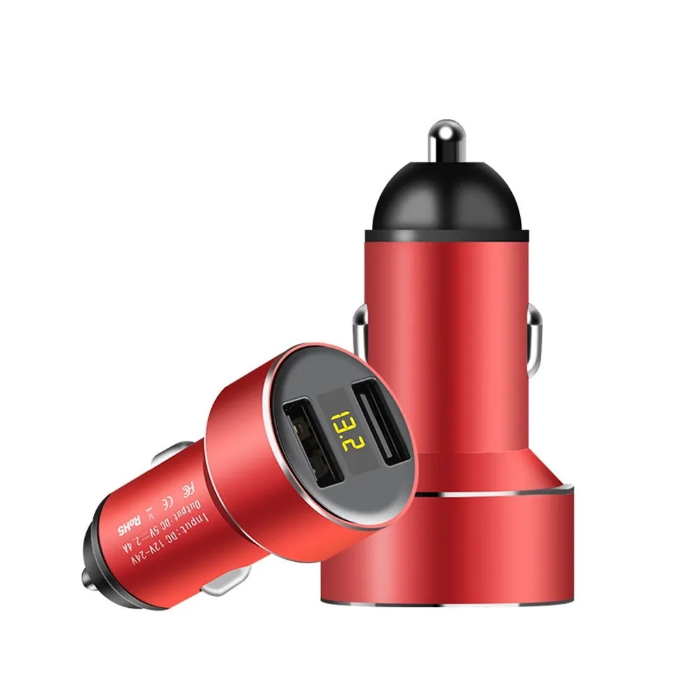 Dual Usb Car Charger Digital Display Multi-functional Constant