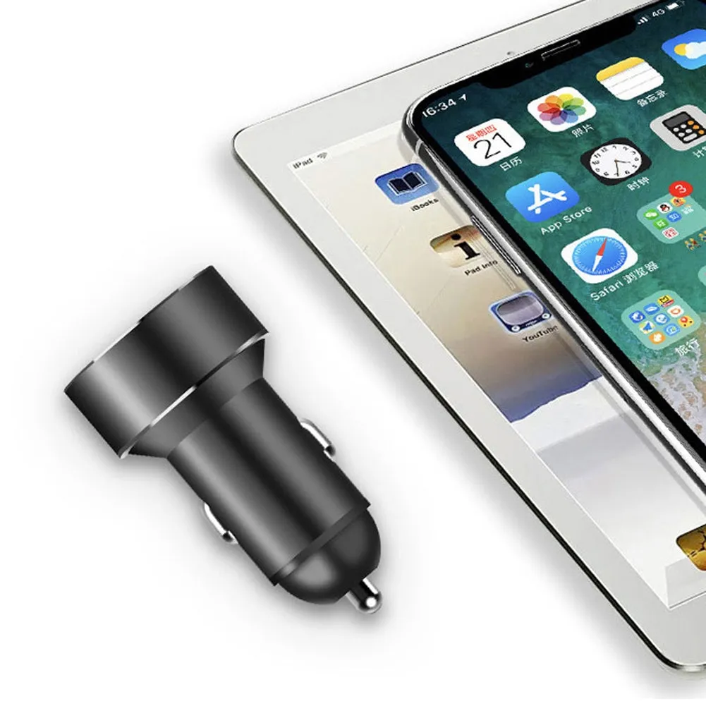 Dual Usb Car Charger Digital Display Multi-functional Constant