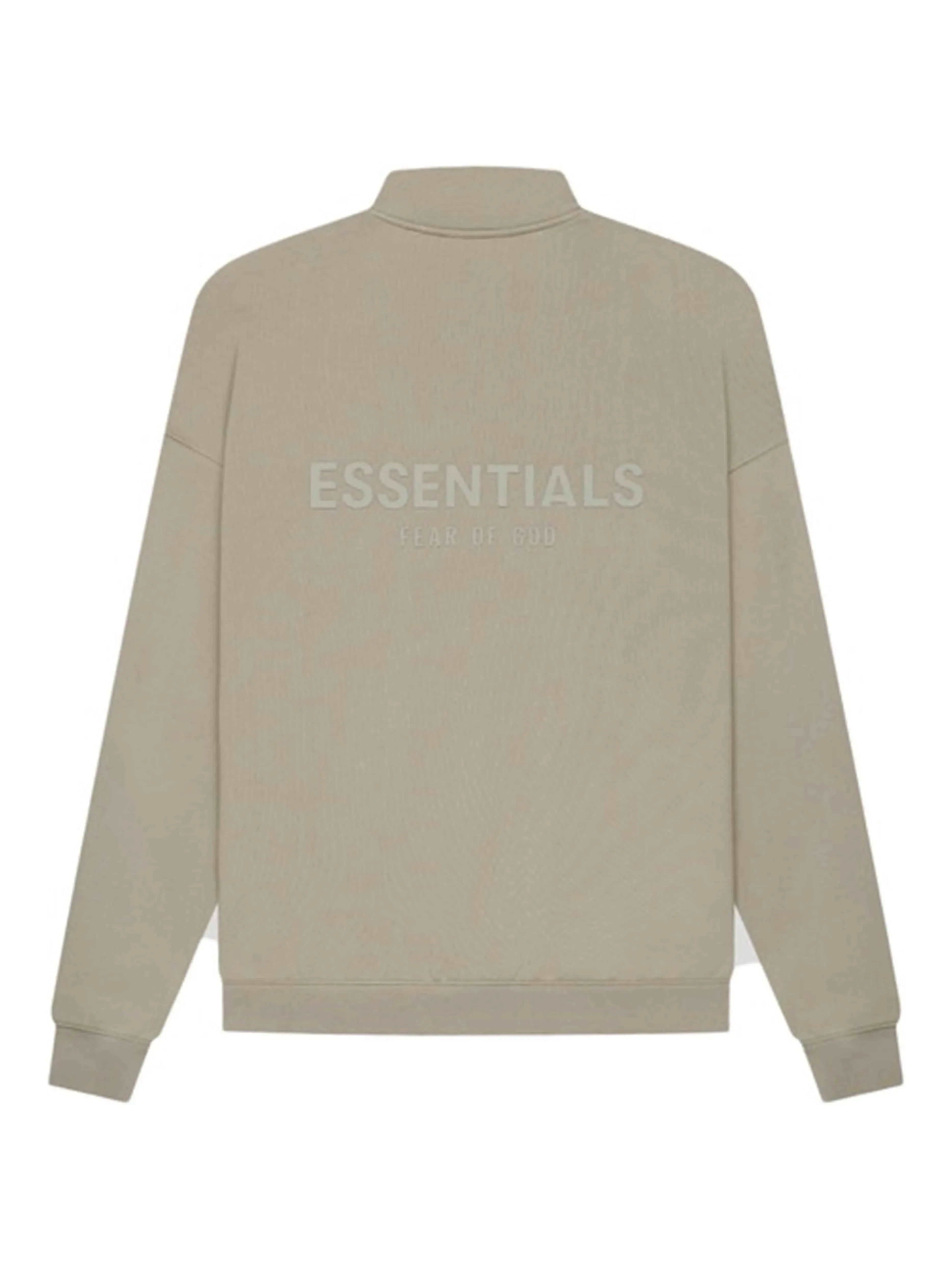 Fear Of God Essentials Back Logo Pullover Mockneck Half Zip Moss/Goat [SS21]