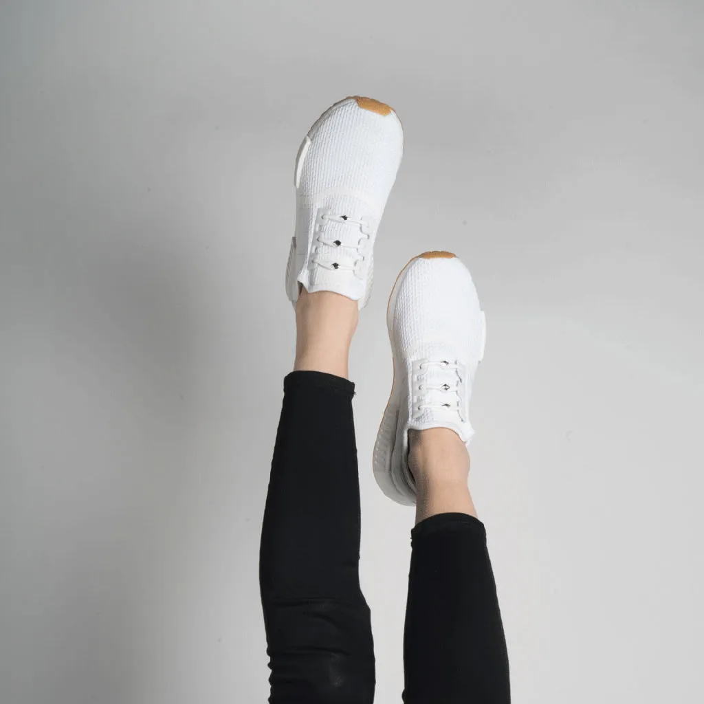 Glydez Regular No-Tie Laces - White/Silver