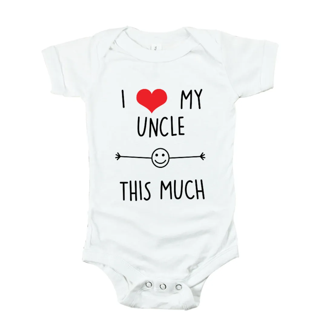 I Love My Uncle This Much Baby Romper Set