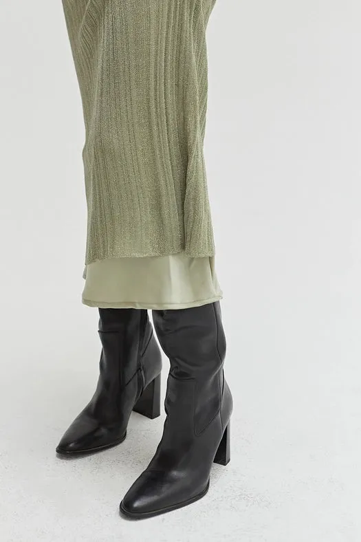 Ivanna Sheer Lurex Slip Dress