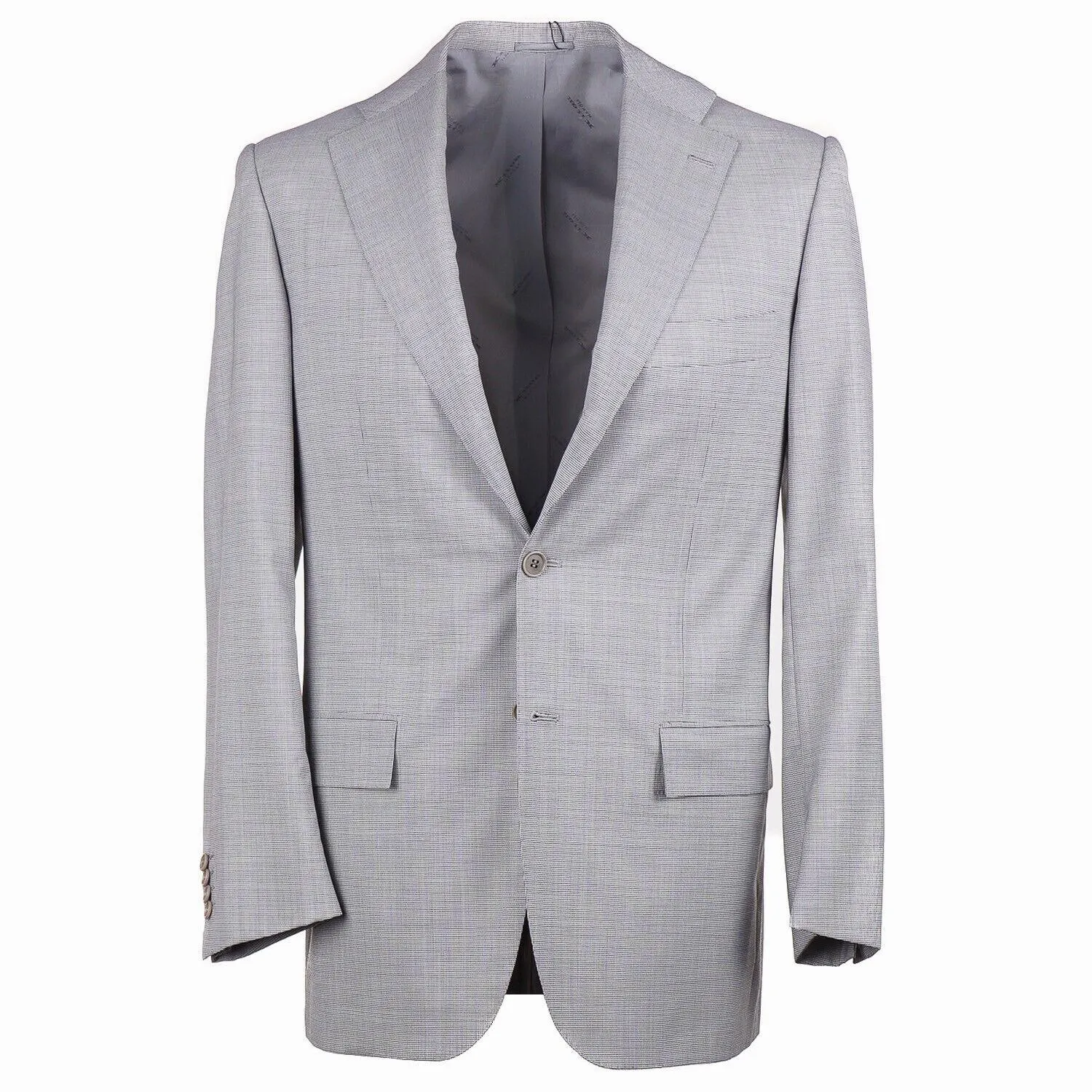 Kiton Micro Check Wool Sport Coat