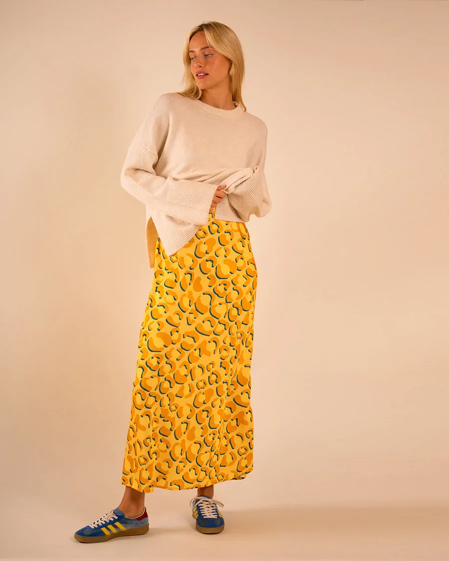 Lennon Zipslip™️ Dress Canary Shaded Leopard