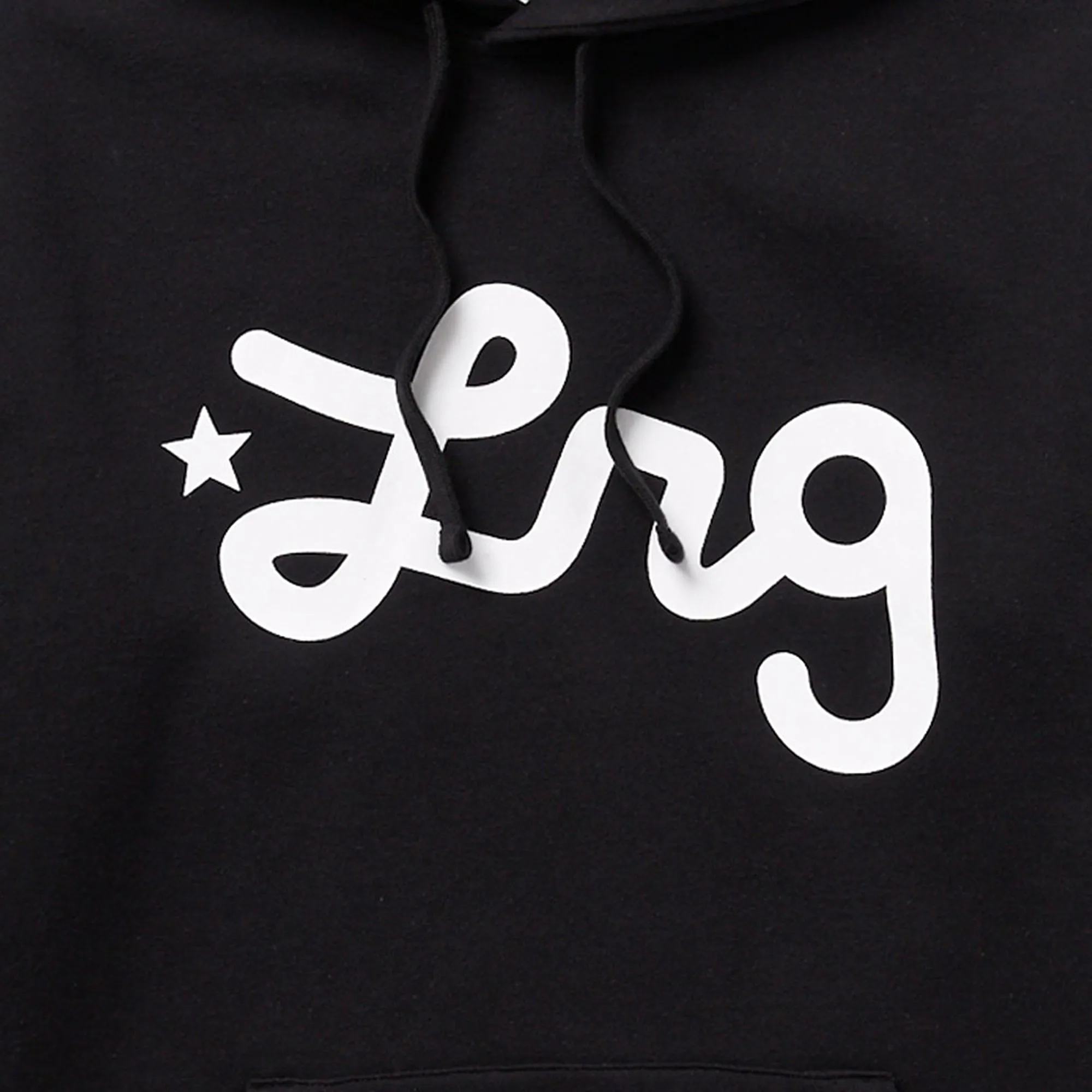LIFTED SCRIPT PULLOVER HOODIE - BLACK