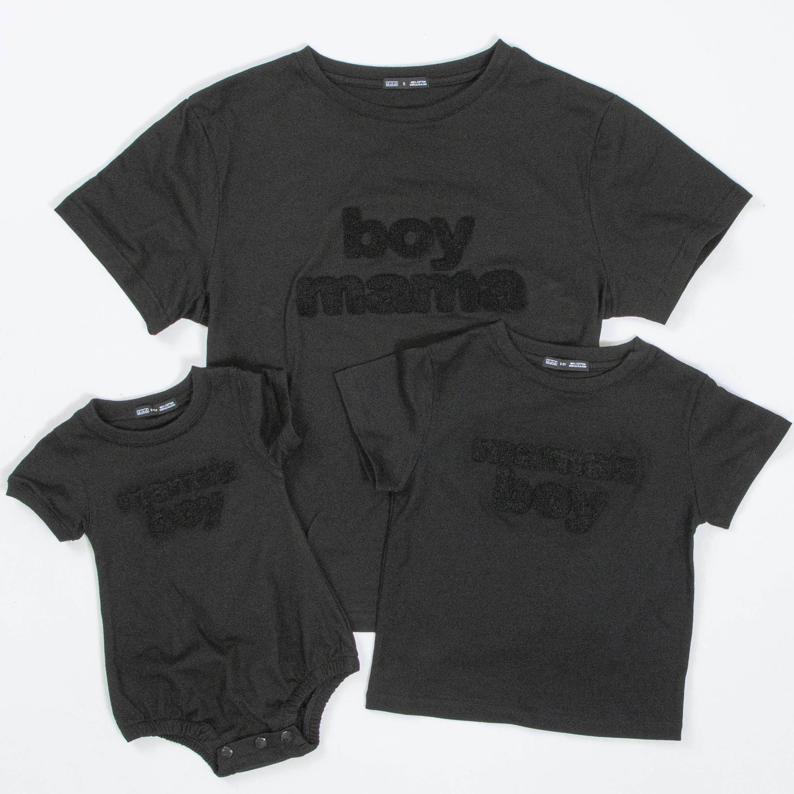 LĒ·LĀ·LŌ - Chenille Cotton Onesie Baby - Mama's Boy: 12-18M