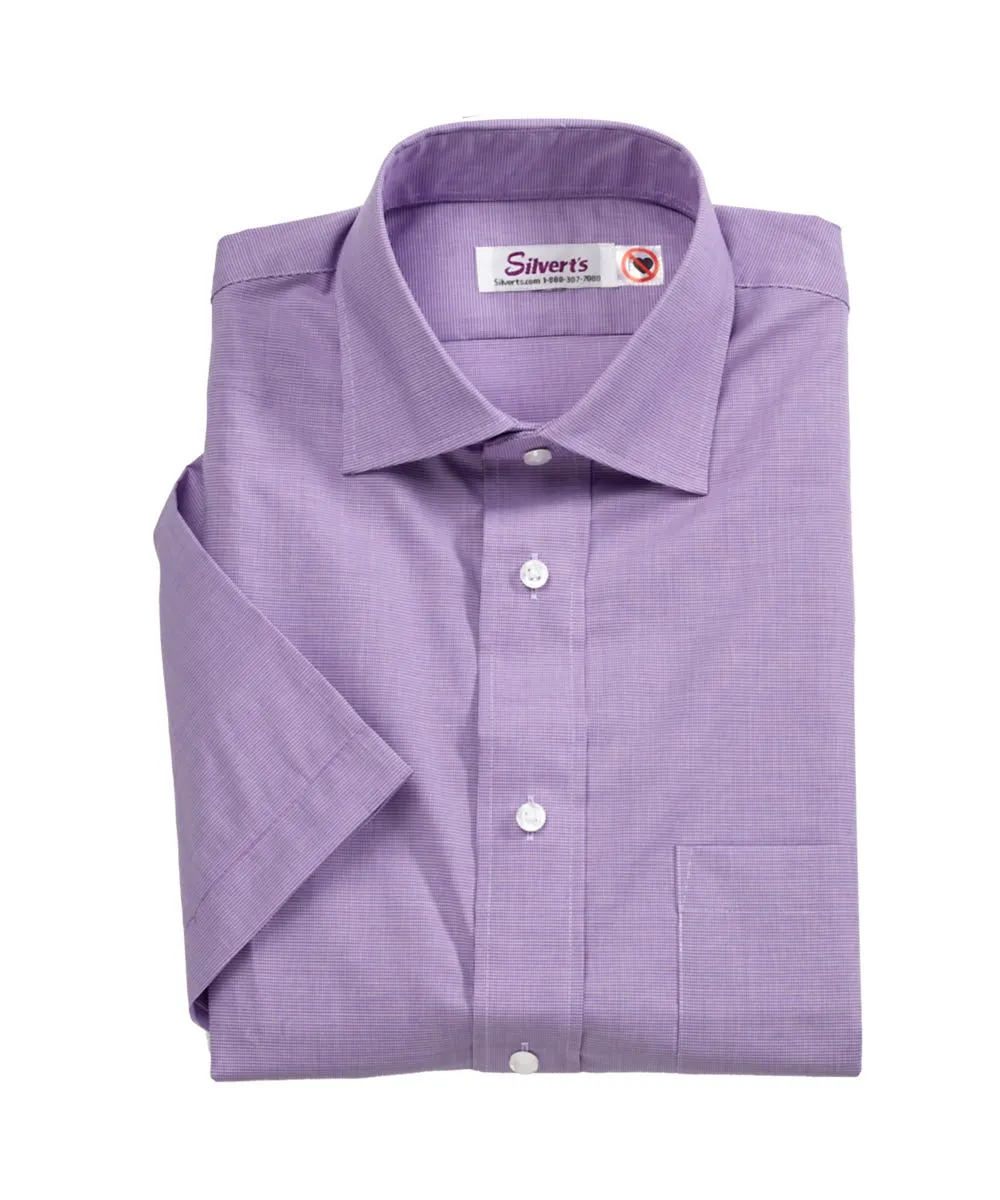 Magnetic Buttons Mens Short Sleeve Shirt