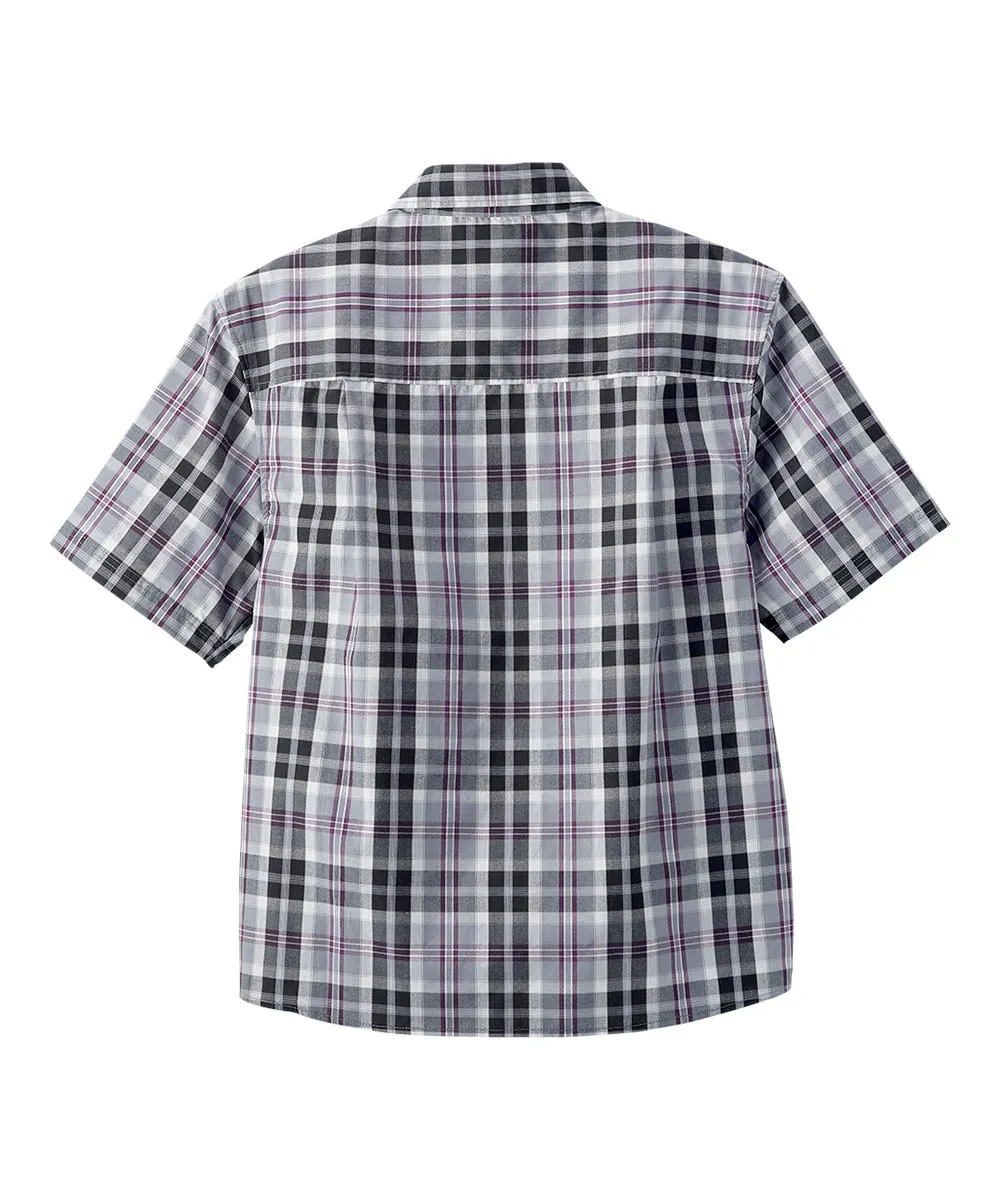 Magnetic Buttons Mens Short Sleeve Shirt
