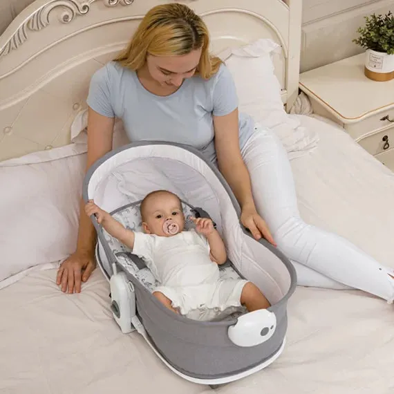 Mastela 6In1 Deluxe Multi-Functional Bassinet Grey