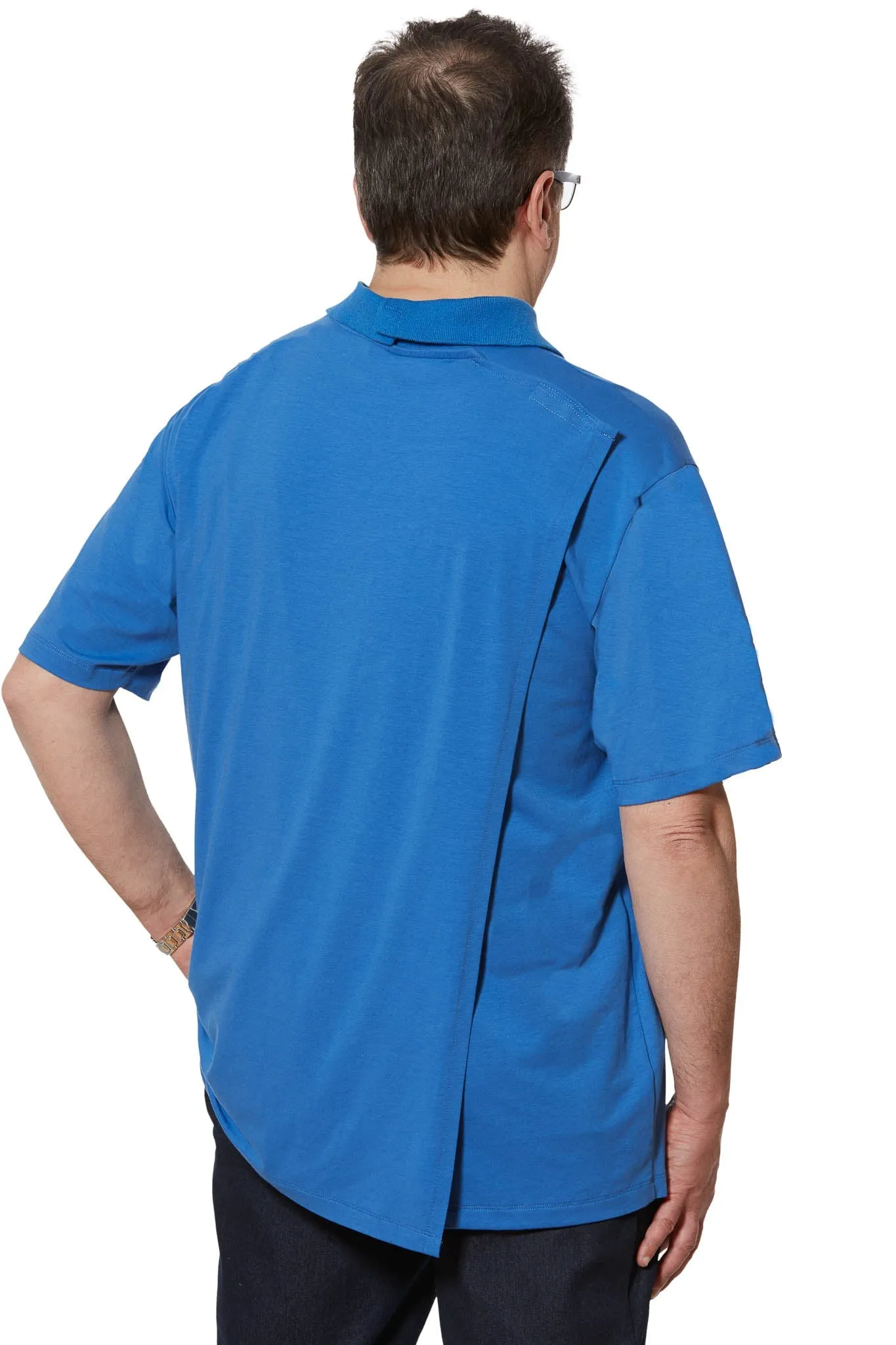 Men's Easy Snap Closure Adaptive Polo Shirt