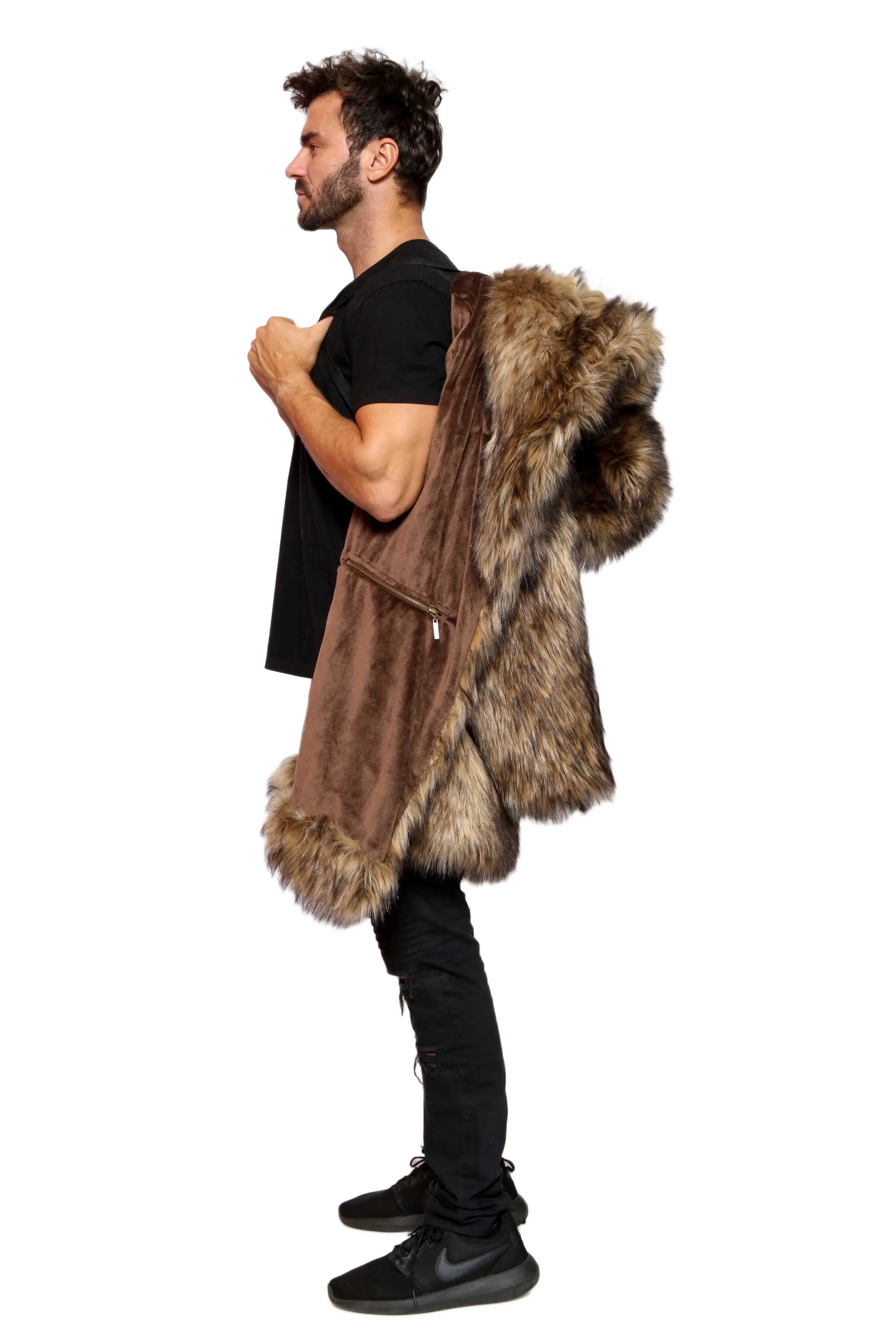 Men's Short Desert Warrior Coat in "Mountain Coyote"