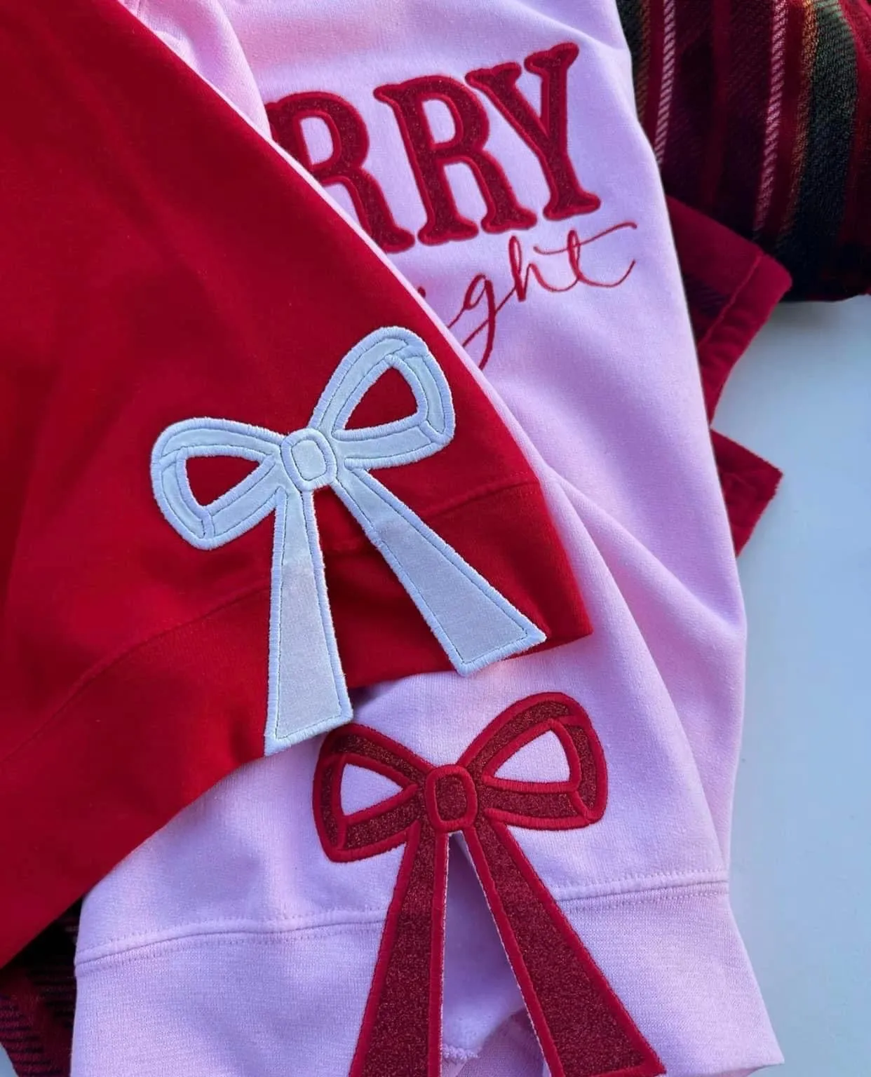 Merry and Bright Bow Sweatshirt