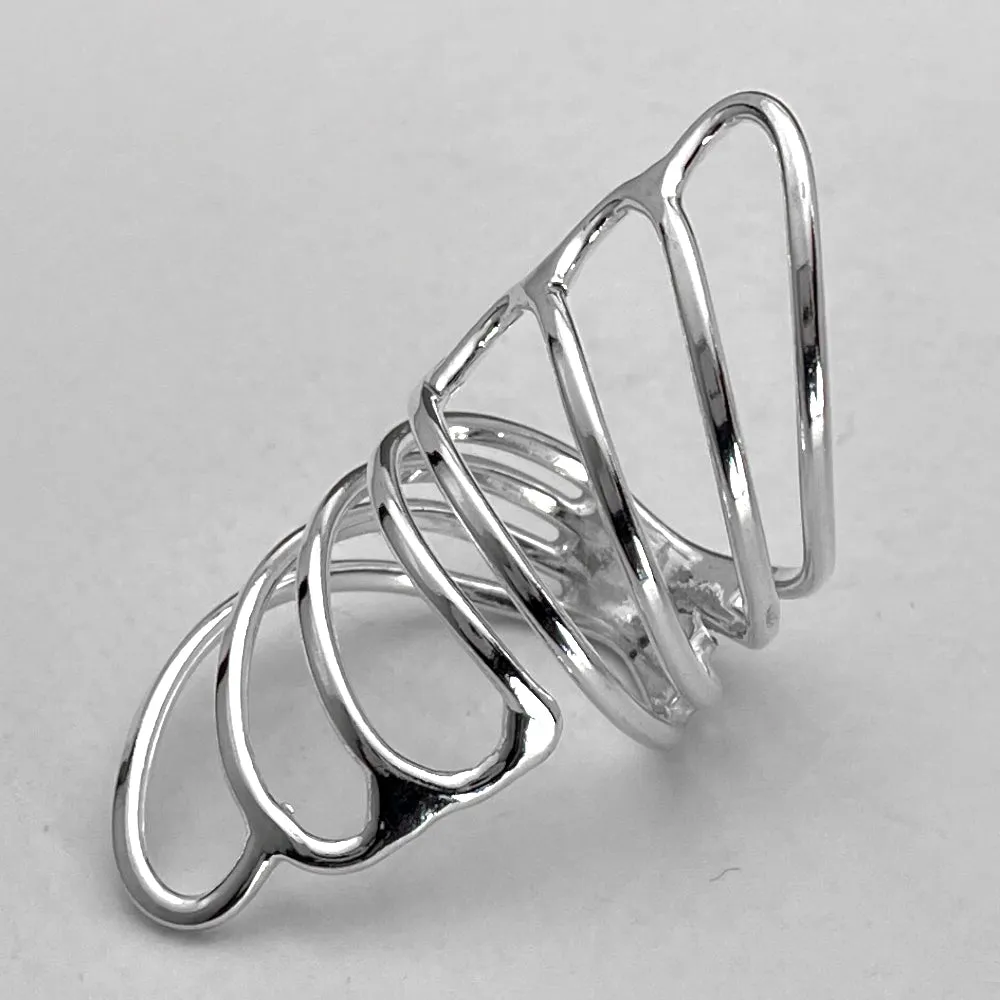 Móinéir - Butterfly Wings Adjustable Silver Ring