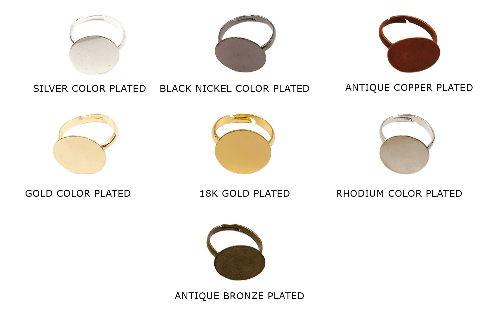 MP3170 Adjustable Round Ring Base CHOOSE COLOR BELOW