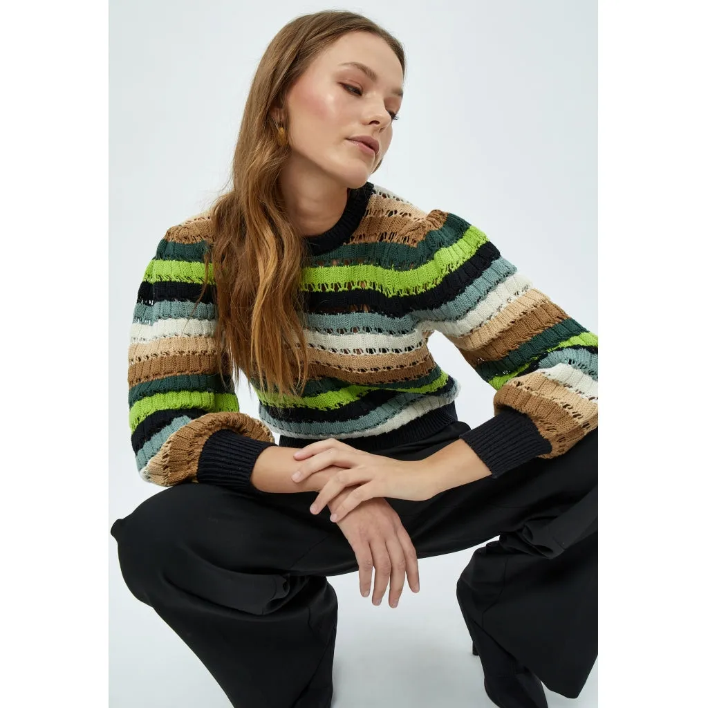 MSMikala Pullover - JUNGLE GREEN STRIPE