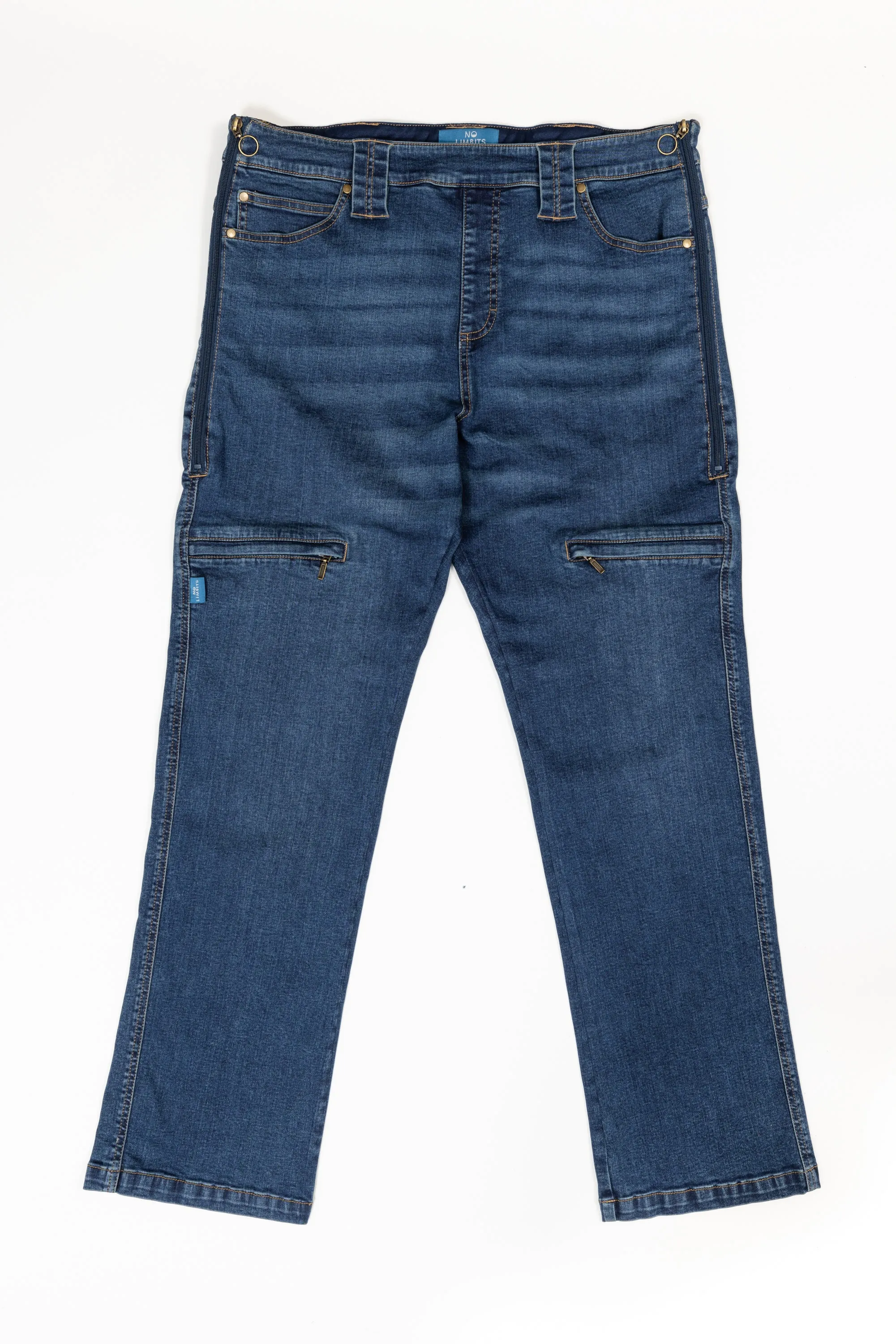 No Limbits Adaptive Men's Dark Wash Wheelchair Pant