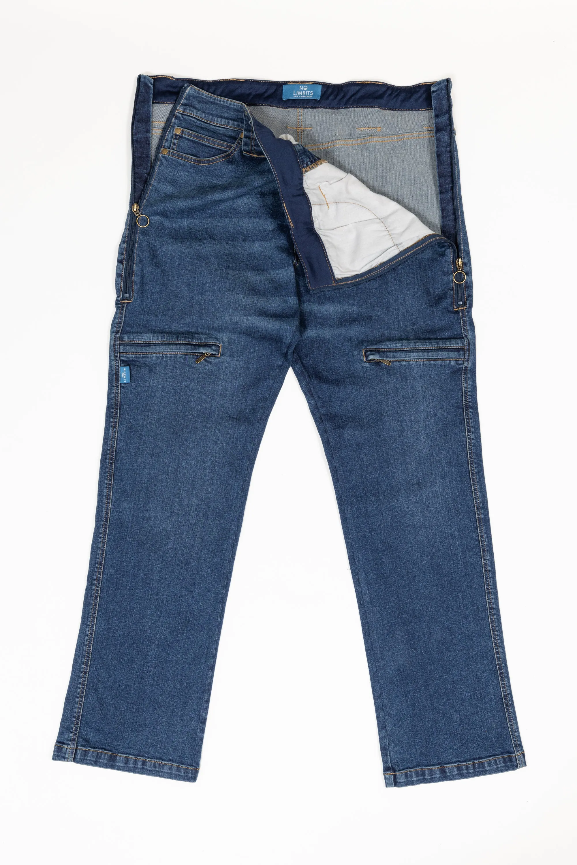 No Limbits Adaptive Men's Dark Wash Wheelchair Pant