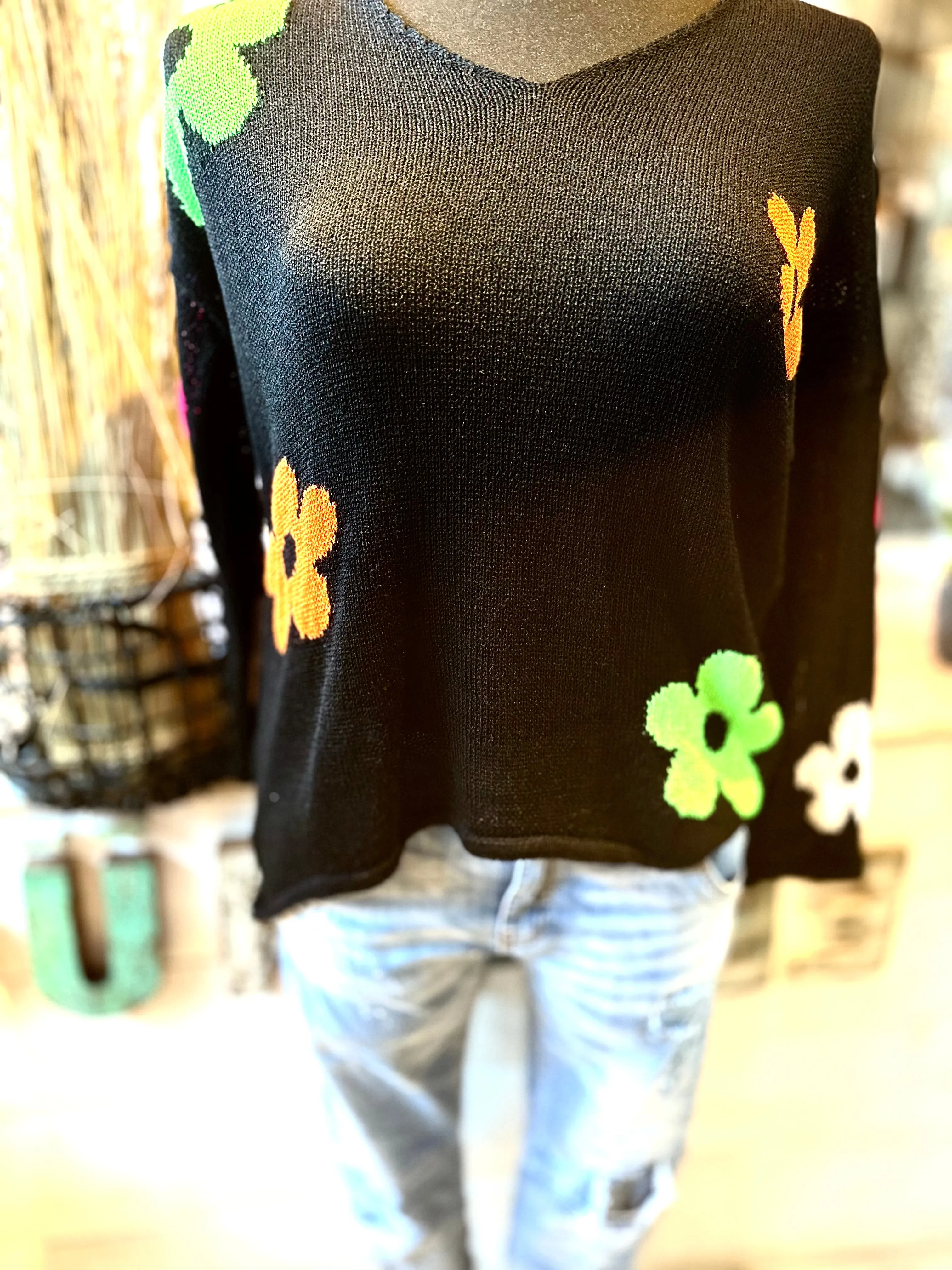 Pullover mit Blümchen Motive