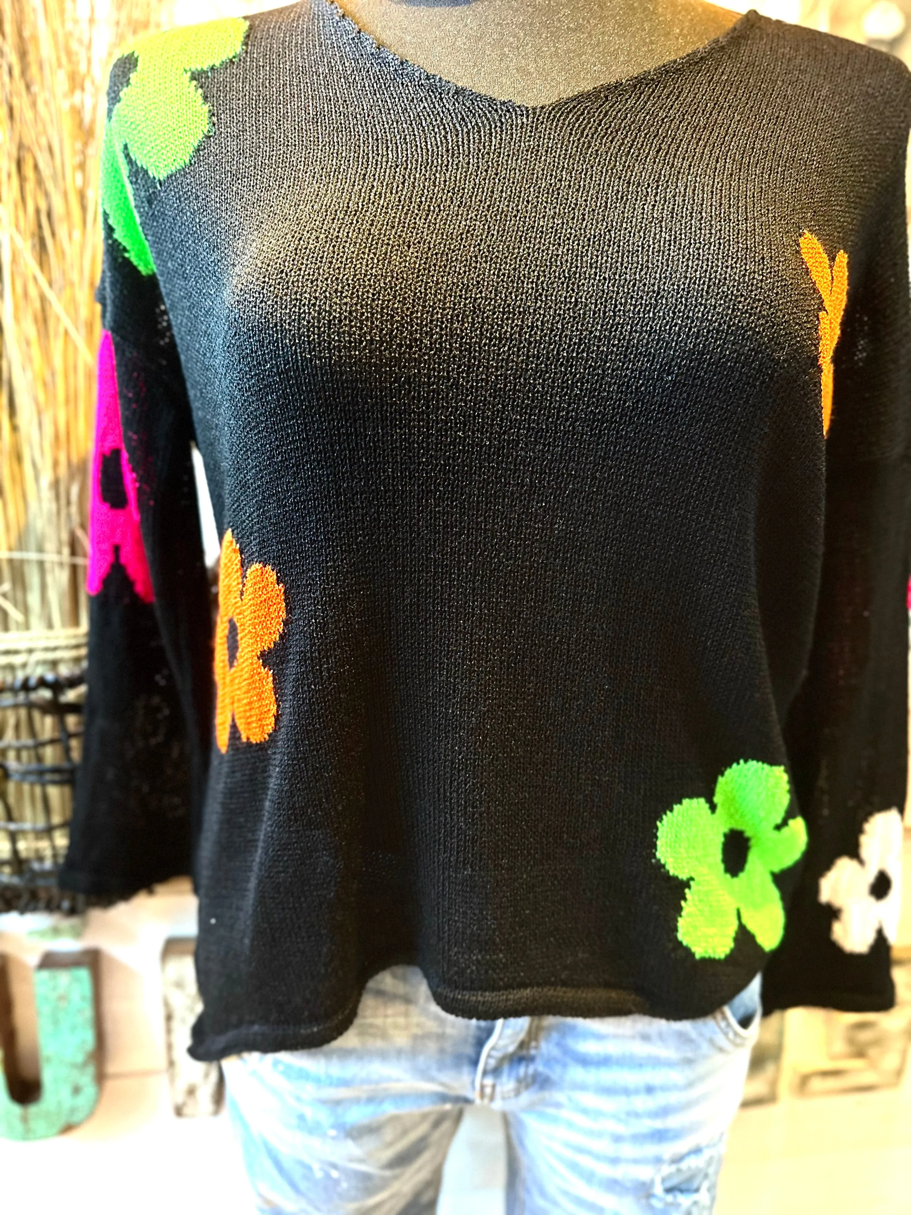 Pullover mit Blümchen Motive