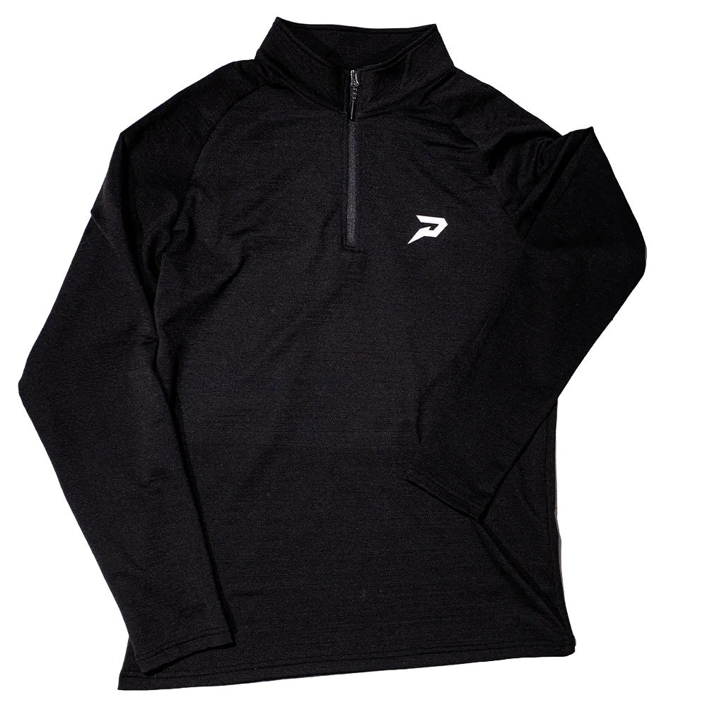 Quantum Lite Performance Quarter Zip Pullover - Black