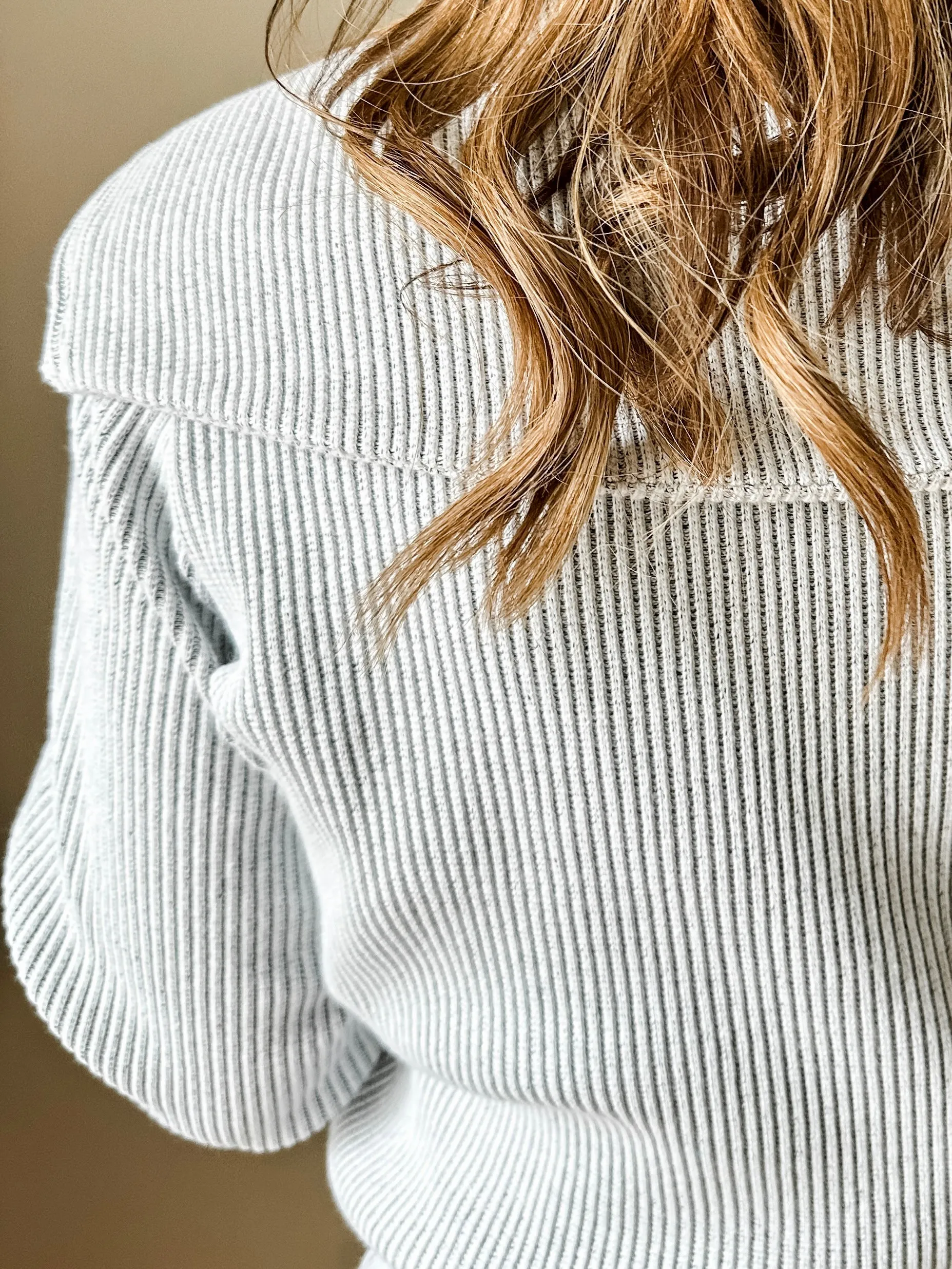 Ribbed Half-Zip Pullover