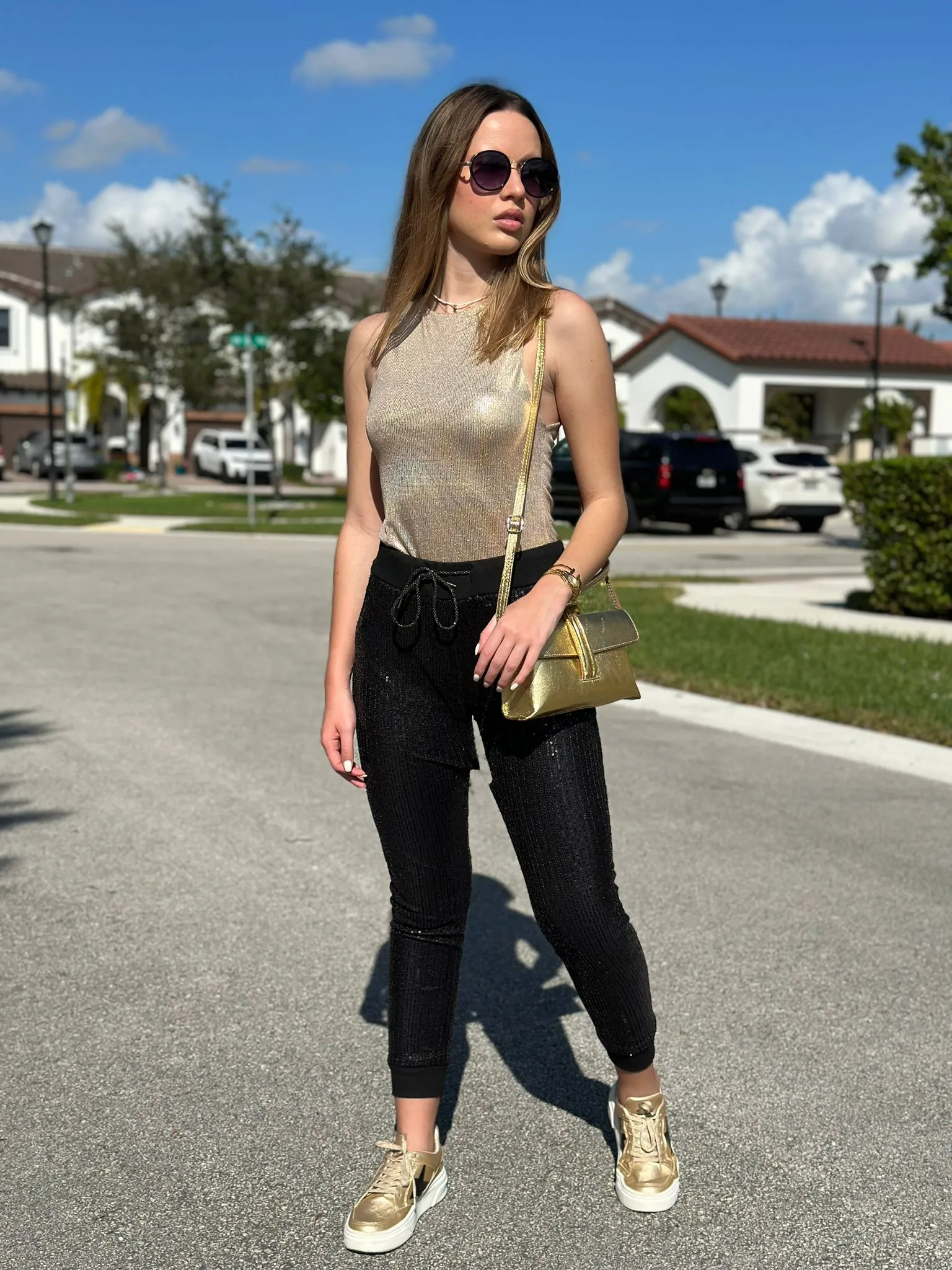 Shara Sequin Jogger