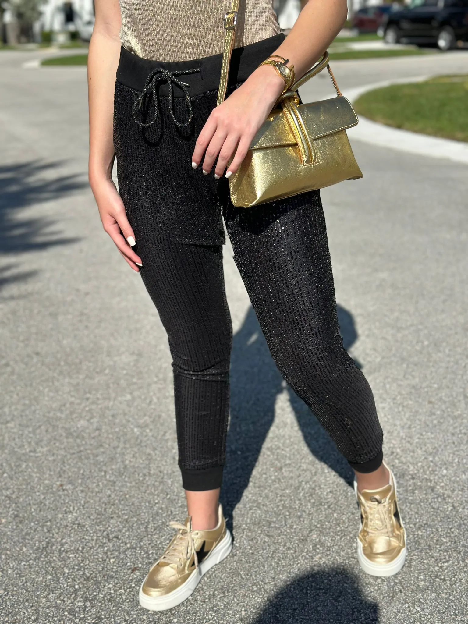 Shara Sequin Jogger