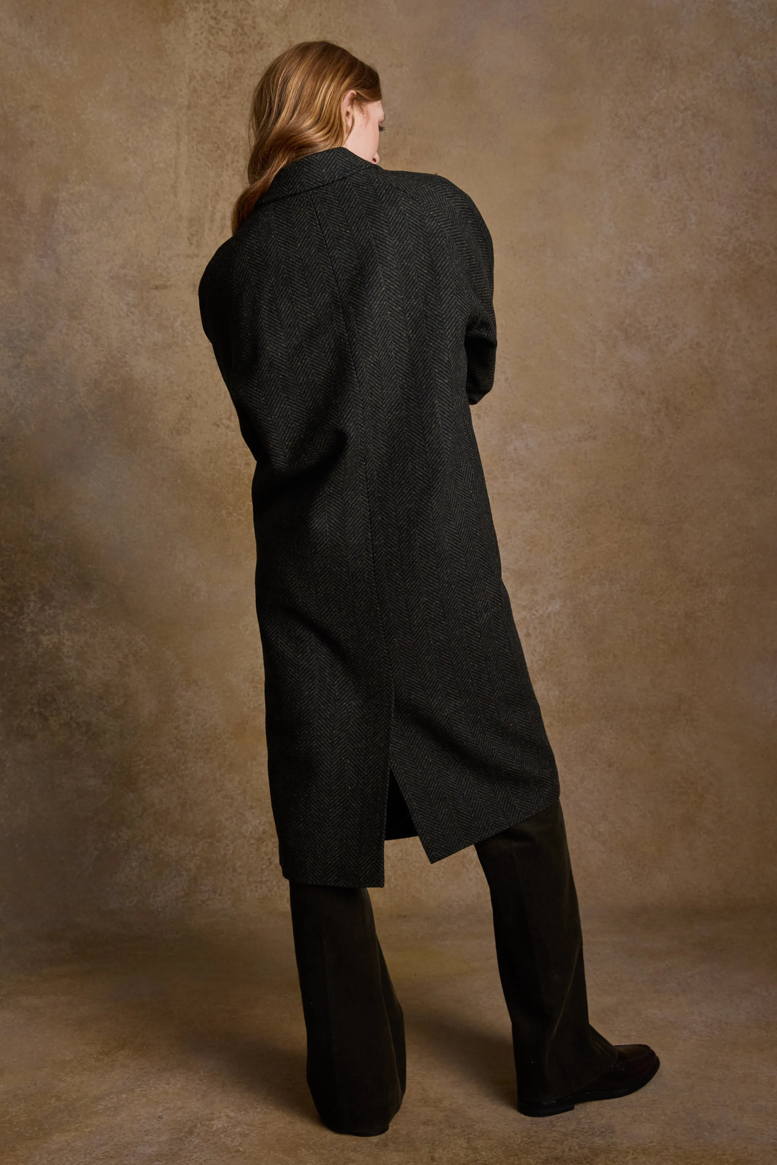 Shauna Tweed Coat - Donegal Green Fleck