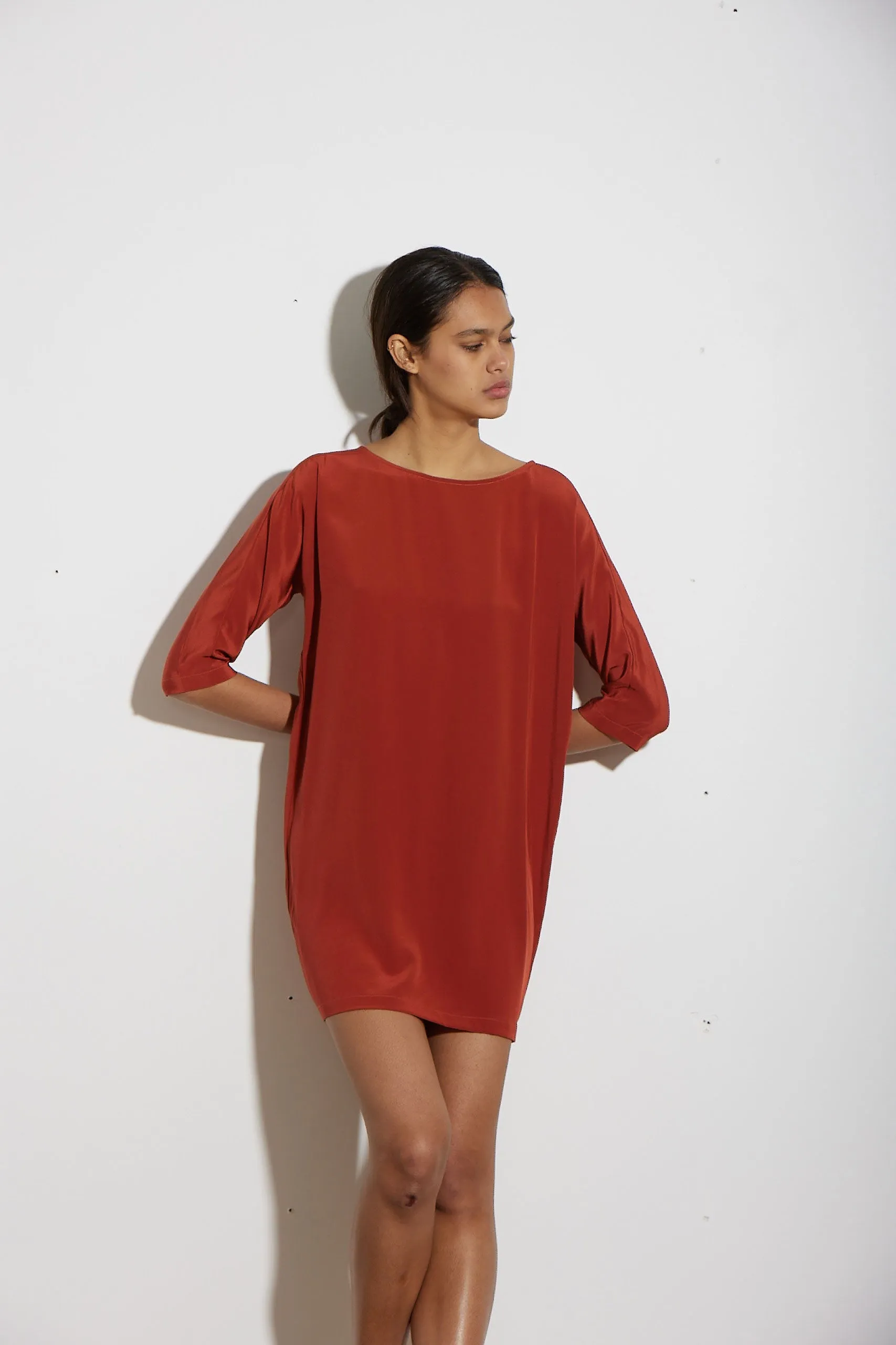 SILK SHIFT BURNT HENNA