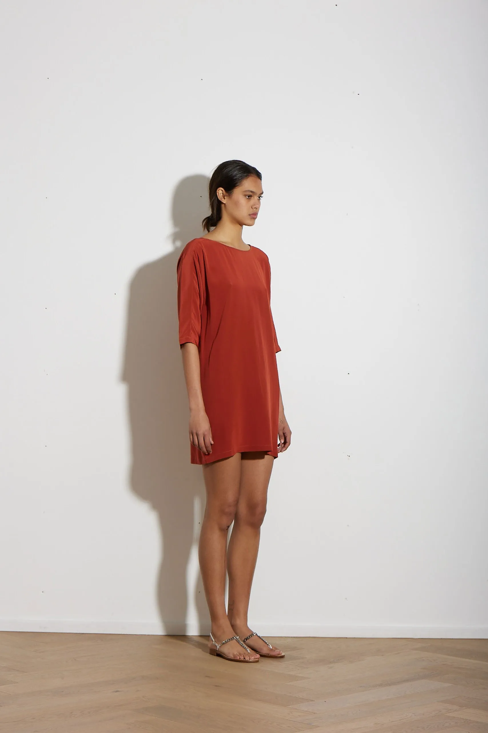 SILK SHIFT BURNT HENNA