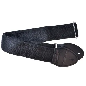 Souldier Greenwich 2" Guitar Strap, Black on Black