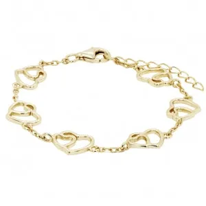 STERLING SILVER DOUBLE HEARTS BRACELET