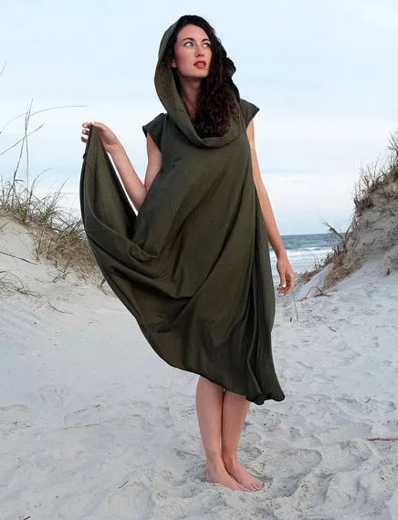 Super Cowl Wanderer Below Knee Dress