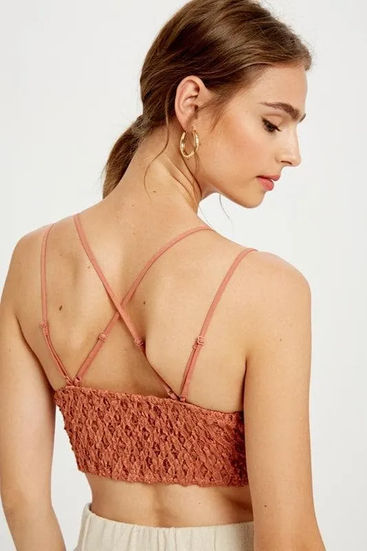 Sydney Lace Bralette - Rust