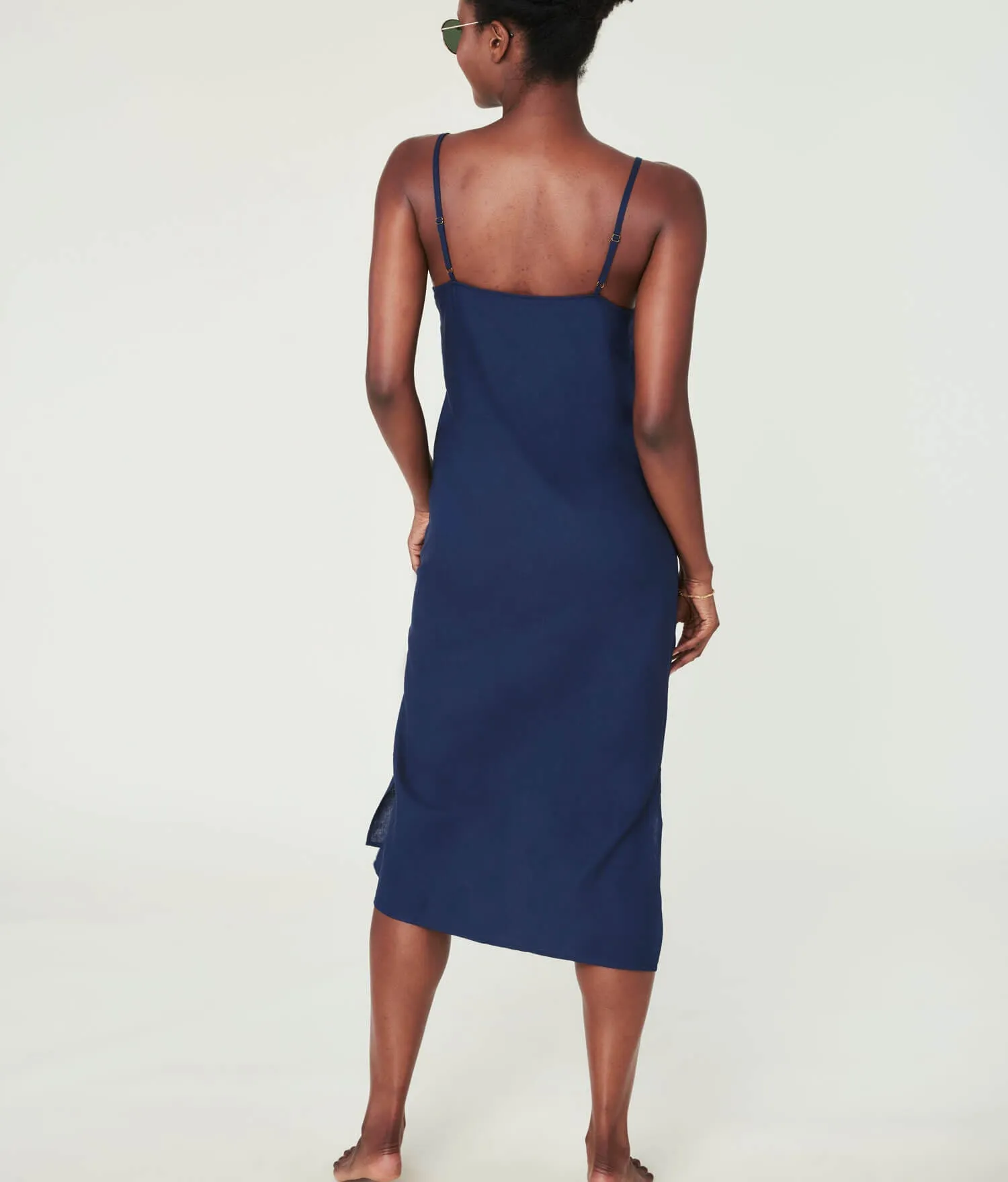 The Barreta Dress - Linen - Midnight (Archive)